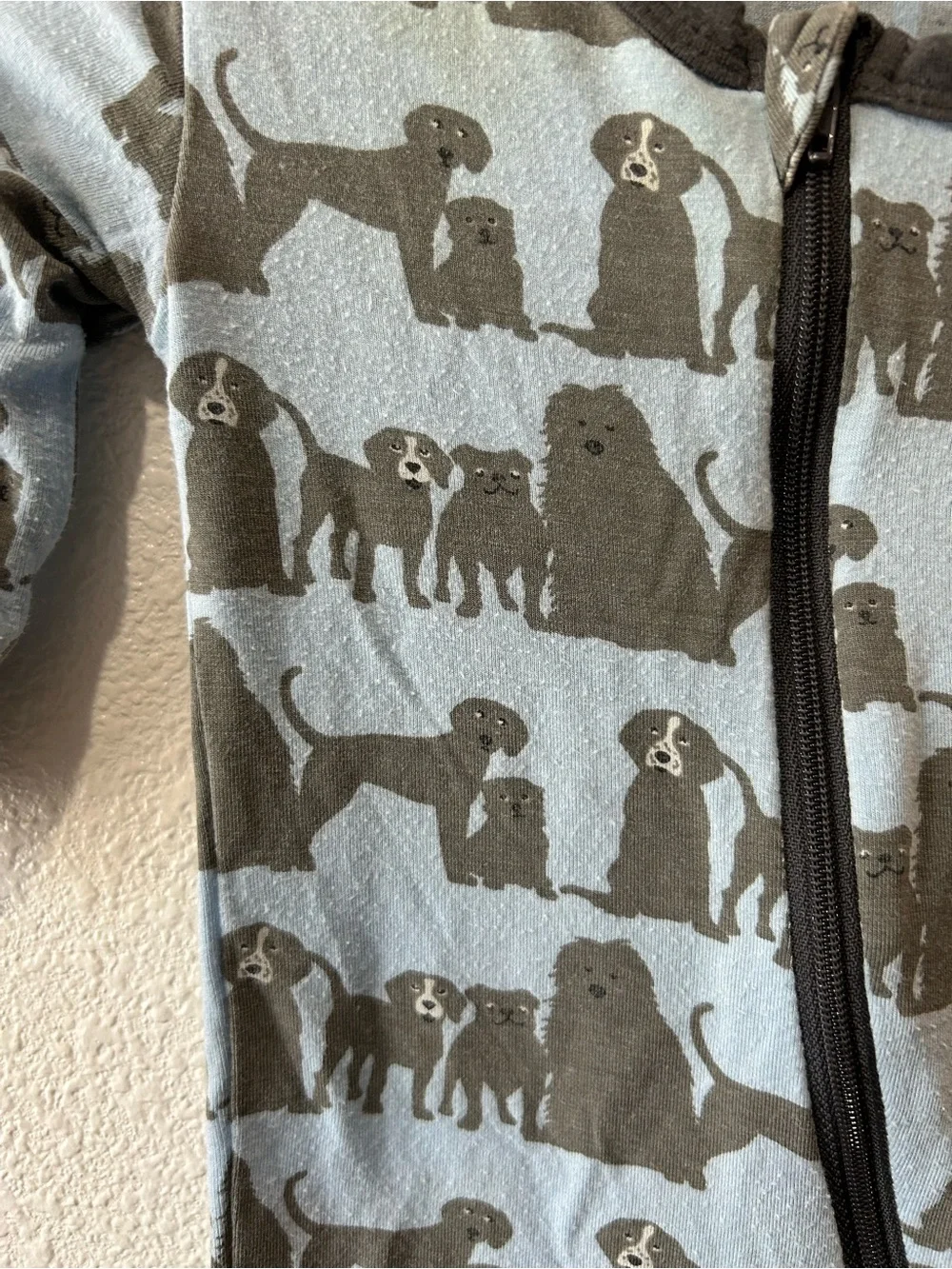 Kickee Pants Puppy Print Zippered Footie